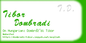 tibor dombradi business card